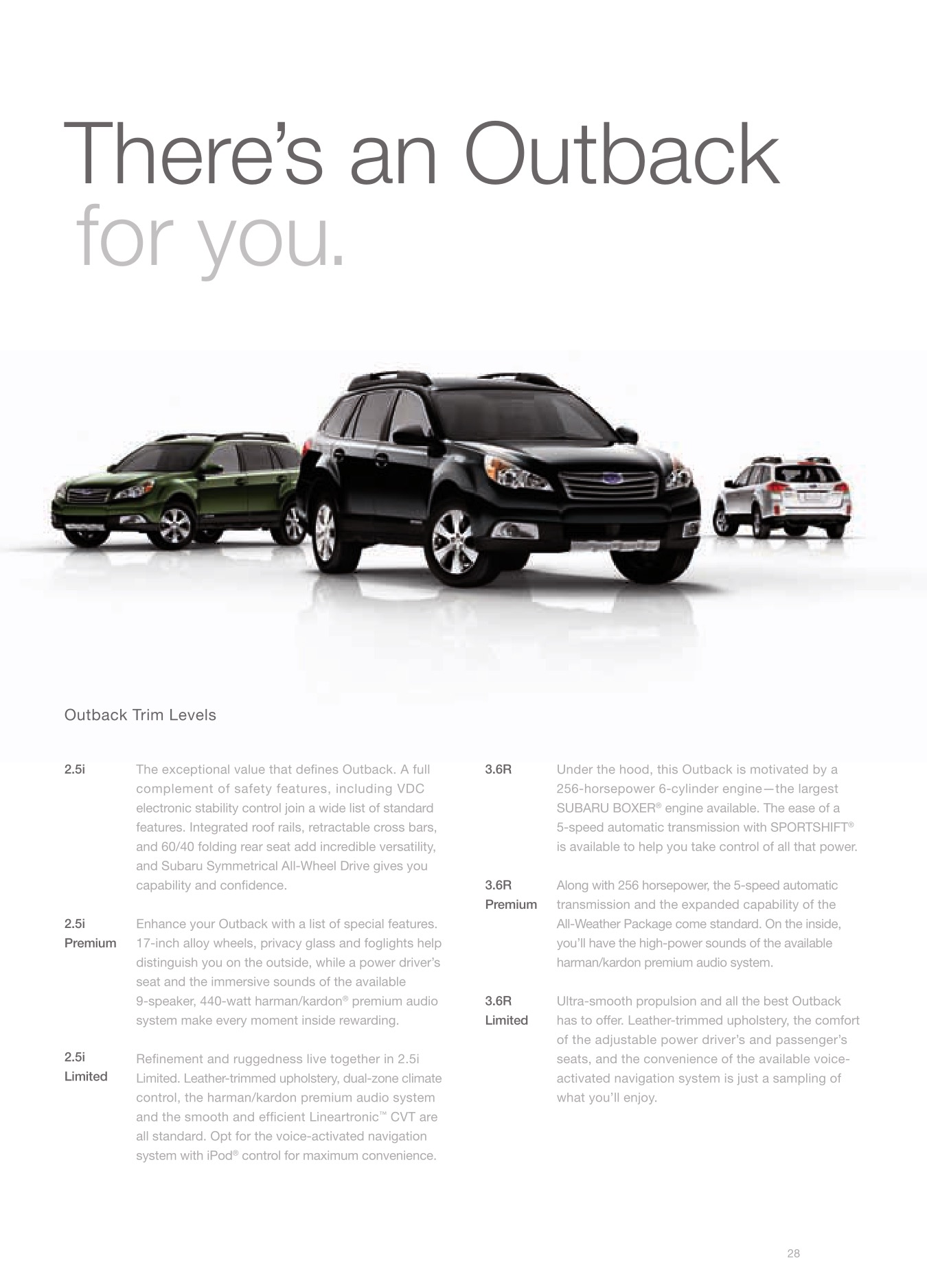 2010 Subaru Outback Brochure Page 18